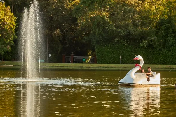 Pedalinho em um dos lagos do Lagos de Jurema