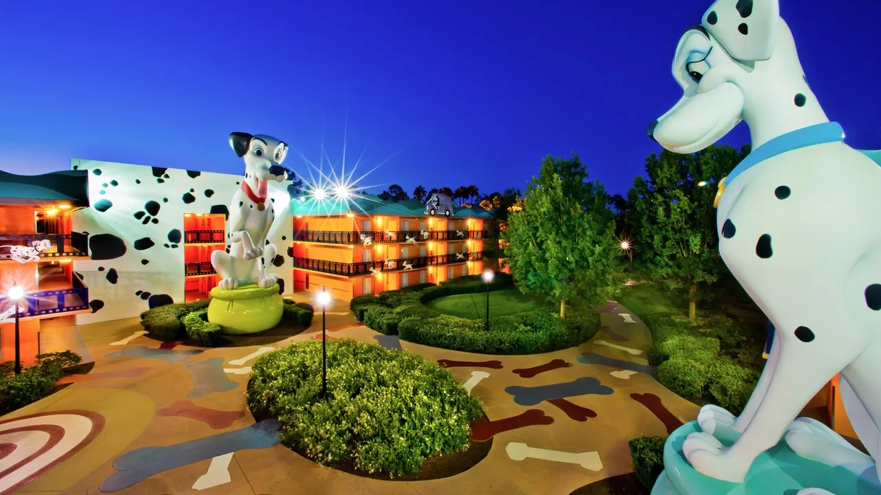 Resort Disney iluminado à noite